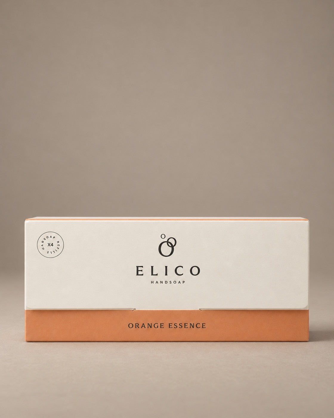Elico håndsåpe refills 4-pakning Orange Essence, lukket eske